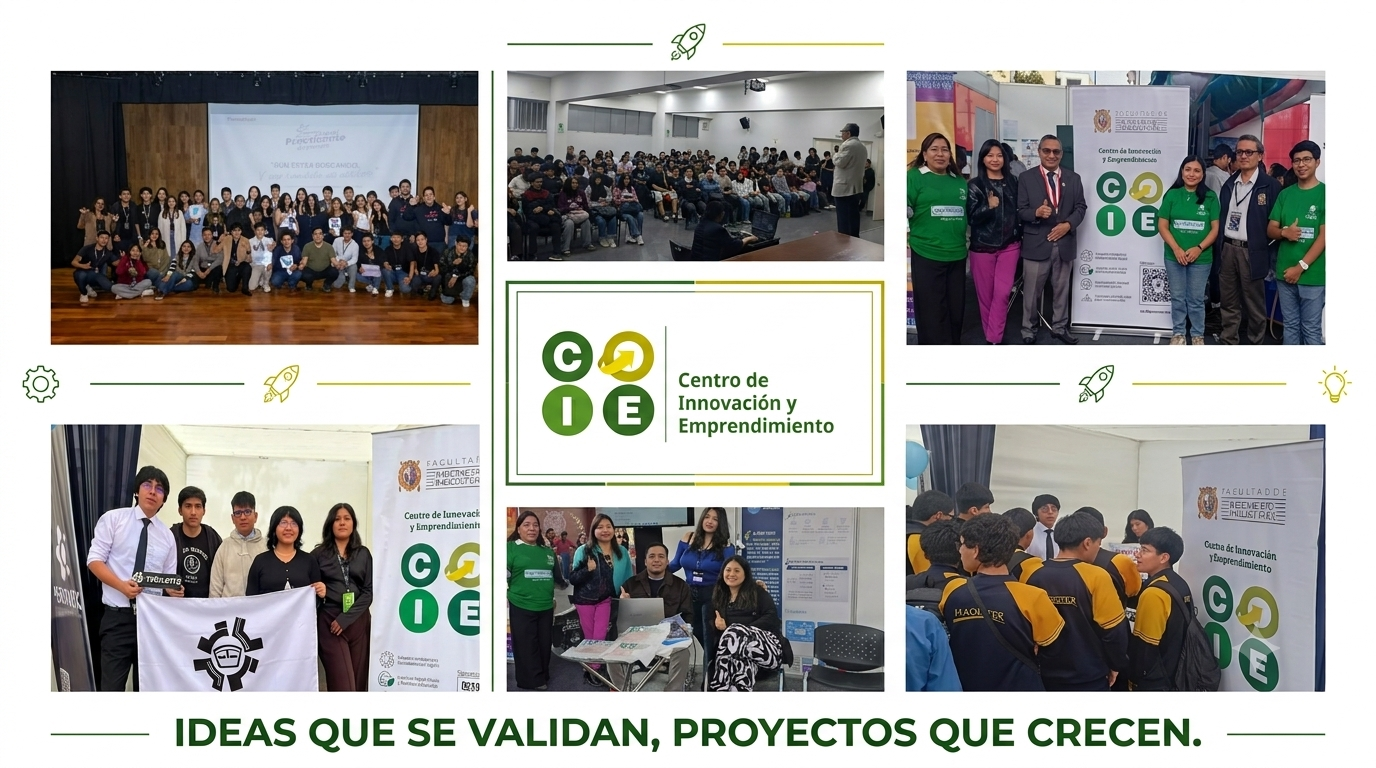 Collage de fotos: eventos, charlas, ferias del CIE